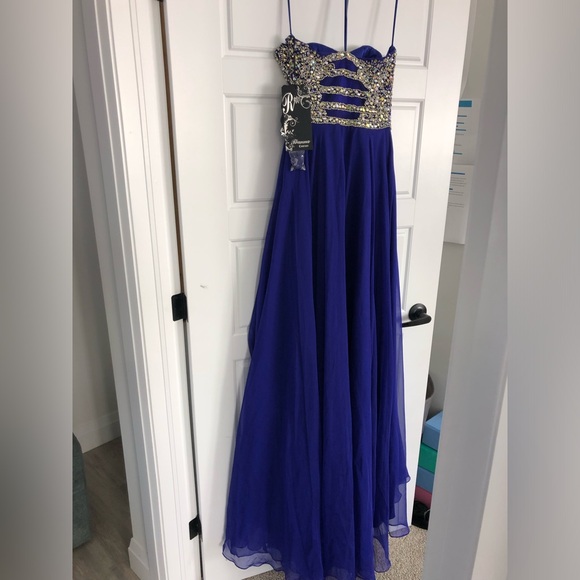 Brand NEW Size 4 Rianna Couture Royal Blue Dress - Picture 5 of 9